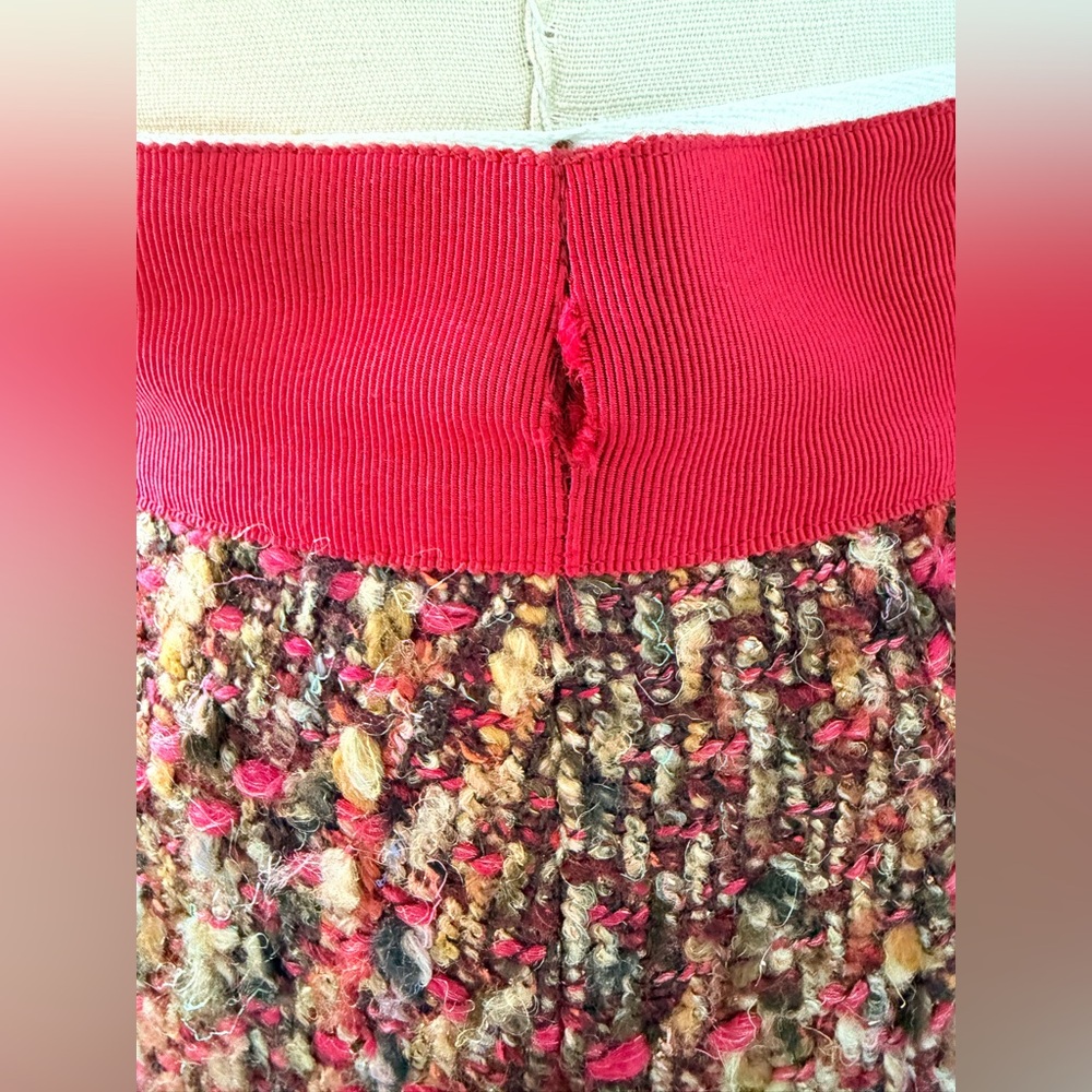 Alberta Ferretti Multicolor Tweed A-Line Skirt USA size 4 - Picture 6 of 17